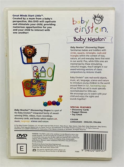 Baby Einstein Baby Newton Discovering Shapes Dvd Region