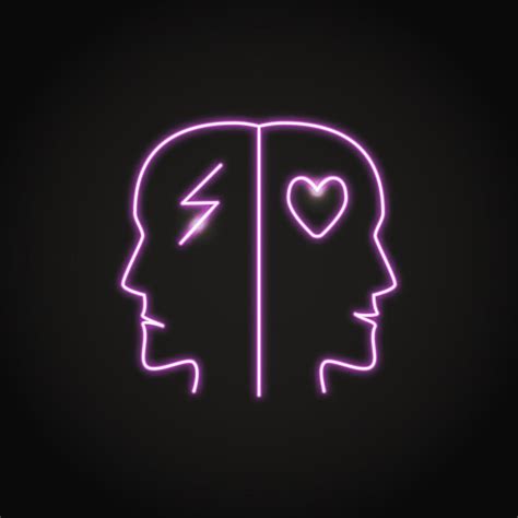 Premium Vector Neon Borderline Personality Disorder Icon