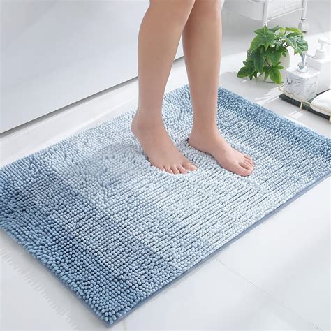 Kitinjoy Luxury Chenille Bath Mat Extra Soft Non Slip Bathroom Mat