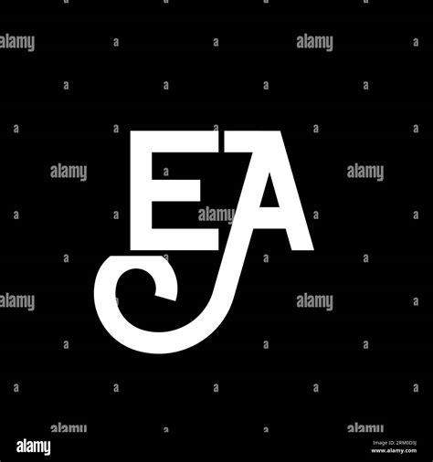 EA Letter Logo Design On Black Background EA Creative Initials Letter