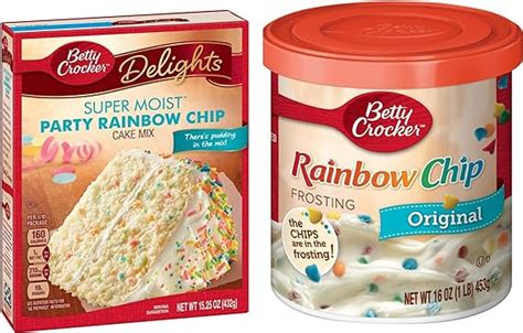 Betty Crocker Party Rainbow Chip Cake Mix And Frosting Bundle Uk Grocery