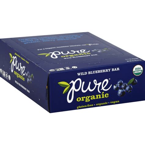 Pure Organic Pure Fruit Nut Bar Wild Blueberry 20 4oz Cereal