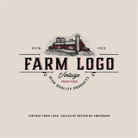 Premium Vector Vintage Farm Logo