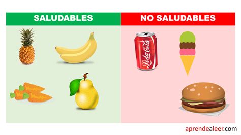 Alimentos Saludables Vs No Saludables Para Niños