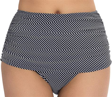 Amazon COCOPEAR Women S High Waisted Bikini Bottom Briefs Ruched