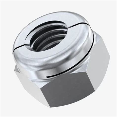 Stainless Steel Inch Self Locking Nylock Nut Size M At