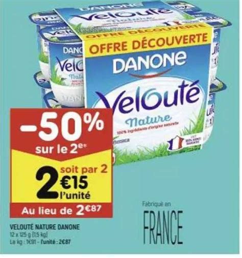 Promo Velouté Nature Danone chez Leader Price iCatalogue fr