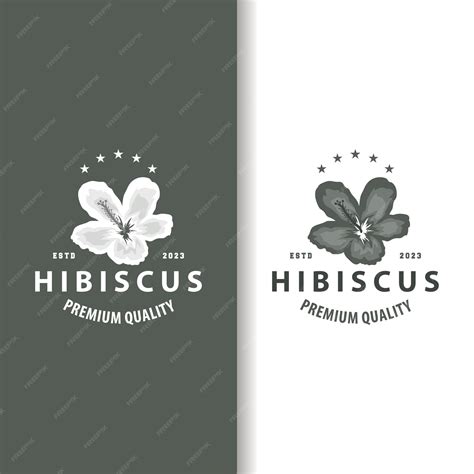 Premium Vector Hibiscus Logo Simple Fresh Natural Flower Design