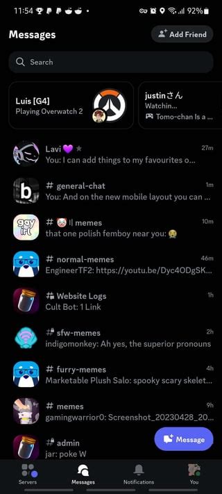 Discord Seems To Be Rolling Out A New Favorites Tab You Can Add Text