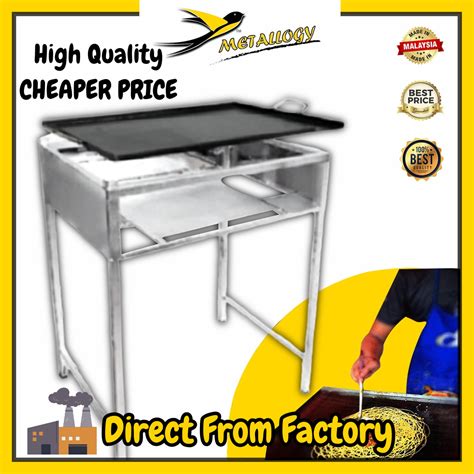 Metallogy New Burger Plate Gas Stove Stand Rectangular Roti Canai Hot Burger Plate Pan Kuali