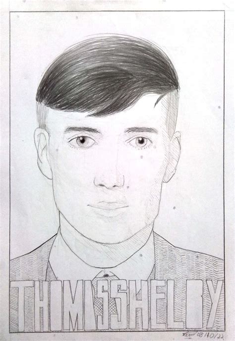 A Pencil Drawing Of A Man S Face And Name