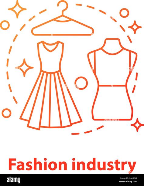 Fashion industry concept icon. Clothing store idea thin line ...