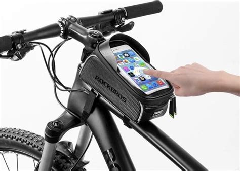 Rockbros Waterdichte Fiets Stuurtas Met Telefoonhouder Fietshouders