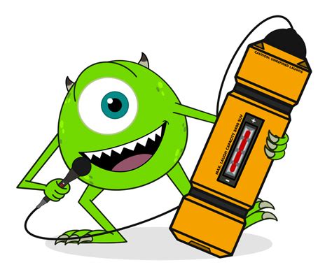 Mike Wazowski with a Laugh Canister by Marc17Studios on DeviantArt