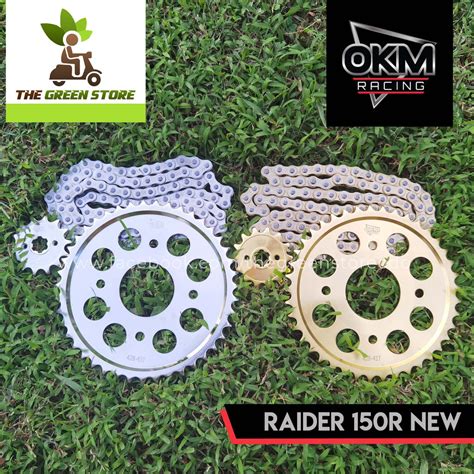 OKM Racing Chain Sprocket Set Raider 150R New Available In Chrome