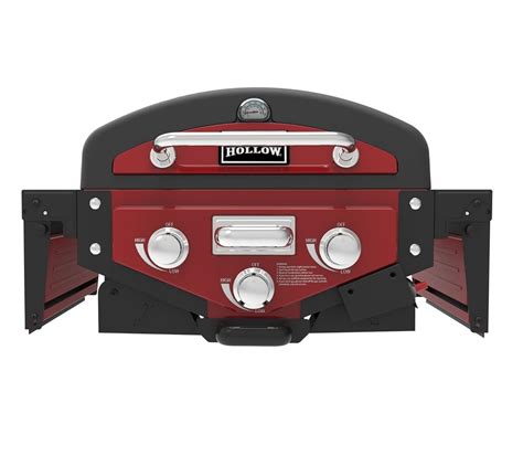 Smoke Hollow Vector 3 Burner Tabletop Propane Gas Grill W Smoke Tray And Folding Side Tables