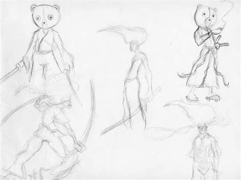 Jackson Miller Art Feed Afro Samurai Gesture Sketches