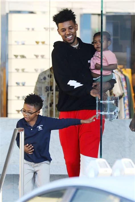 NBA Basketball star Nick Young was spotted giving his son Nick Young Jr ...