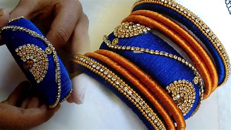 How To Make Silk Thread Bridal Bangle Set Crafts Lot Youtube