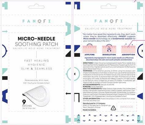 Fanofi Microneedle Acne Soothing Patch Patch Jy Company