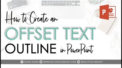 How To Create An Offset Text Outline In PowerPoint Color Match From