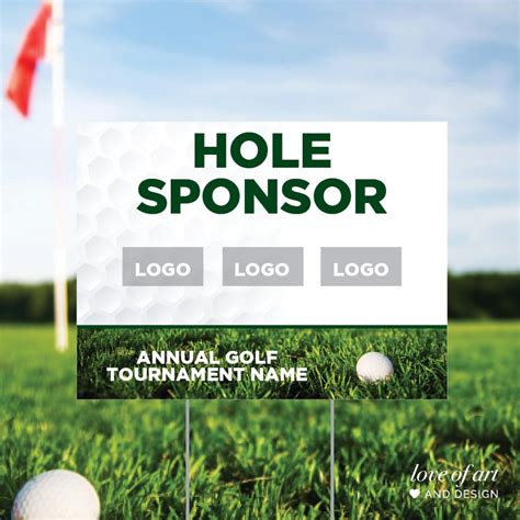 Golf Tournament Sign Golf Hole Sponsor Signs Welcome Sign Annual ...