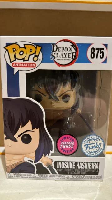 FUNKO POP DEMON Slayer Inosuke Hashibira 875 Limited Flocked Chase