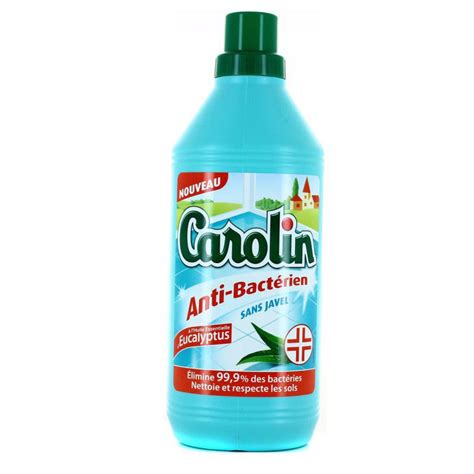 Carolin nettoyant sols hygiène Bactéricide eucalyptus bidon de 1L