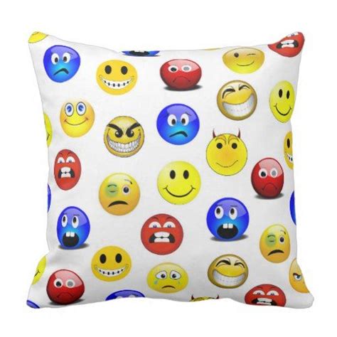 Emoji Emoticon Funny Face Custom Pillow Custom Pillows