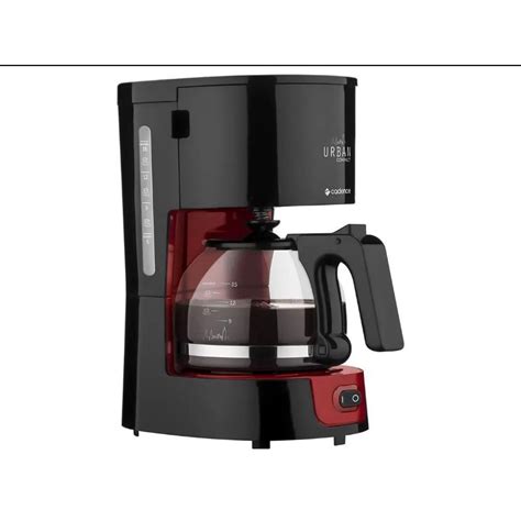 Cafeteira Elétrica Cadence Urban Compact 15 Xícaras Preto e Vermelho