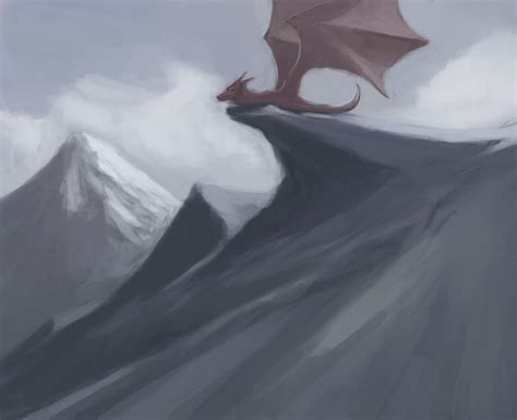 Dragon On A Cliff By Alexander Art On Deviantart