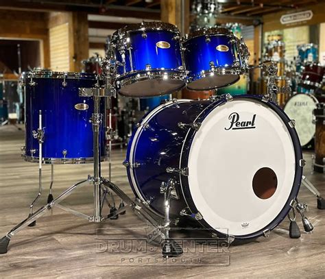 Pearl Reference One Pc Drum Set Kobalt Blue Fade Metallic Reverb