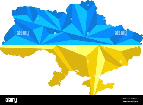 Ukraine Polygonal Map Stock Vector Images Alamy