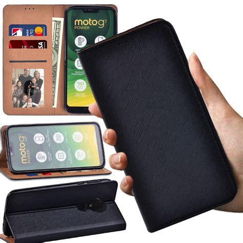 For Motorola Moto E E E Case Leather Flip Slim Wallet Book