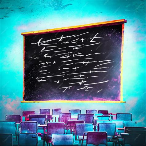 Premium Photo Blackboard Chalkboard Visual Aid Classroom School Desk Lecture Room Background