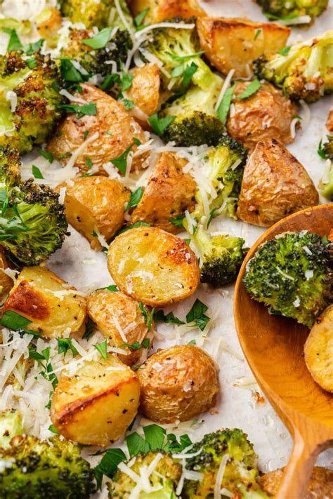 Roasted Broccoli And Potatoes A Dash Of Megnut