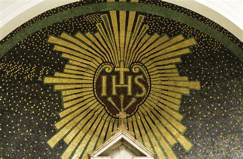 Ihs The Jesuit Emblem Of The Holy Name Of Jesus With Three Flickr