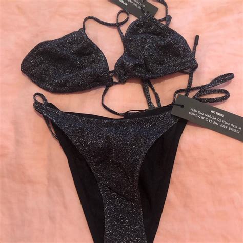 Triangl Black Sparkle Bikini Vinca Mana Depop