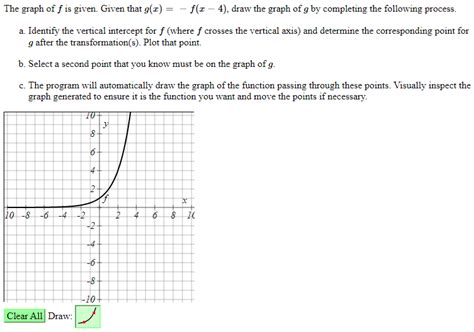 Solved The Graph Of F Is Given Given That G X F X 4