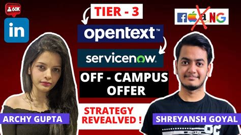 Tier 3 To Cracked Servicenow In 1 Month Off Campus Offer Success