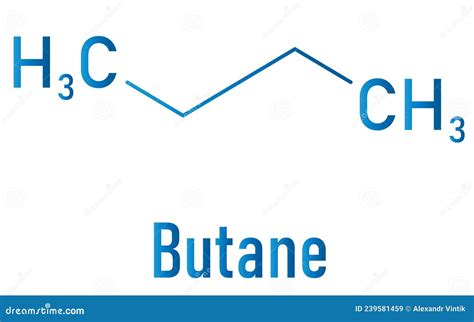 Butane Hydrocarbon Molecule Commonly Used As Fuel Gas Alone Or