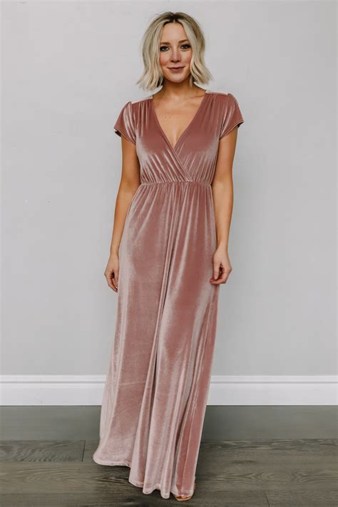 Liza Mauve Velvet Maxi Dress In Maxi Dress