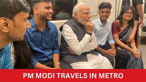 Watch Pm Modi Interacts With Commuters As He Travels In Delhi Metro To Attend Delhi University