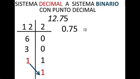 Cómo convertir de Decimal a Binario con punto decimal 1 YouTube