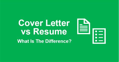 Cover Letter Vs Resume What Is The Difference Job Search Bible