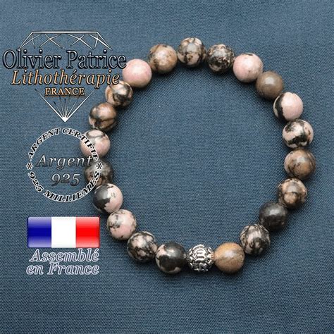 Bracelet Rhodonite Et Symbole Om Mani Bracelet Rhodonite E Flickr