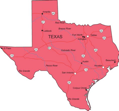 Texas Map Simple