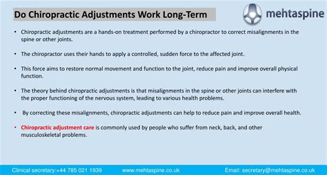 Ppt Do Chiropractic Adjustments Work Long Term Mehta Spine