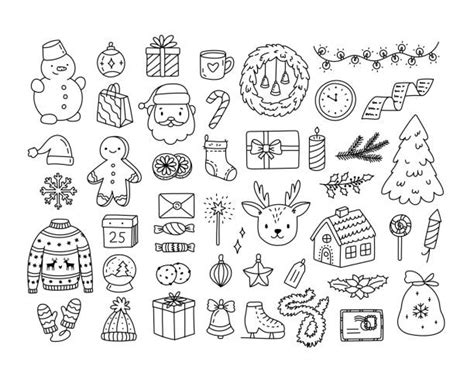 166700 Merry Christmas Doodle Stock Illustrations Royalty Free