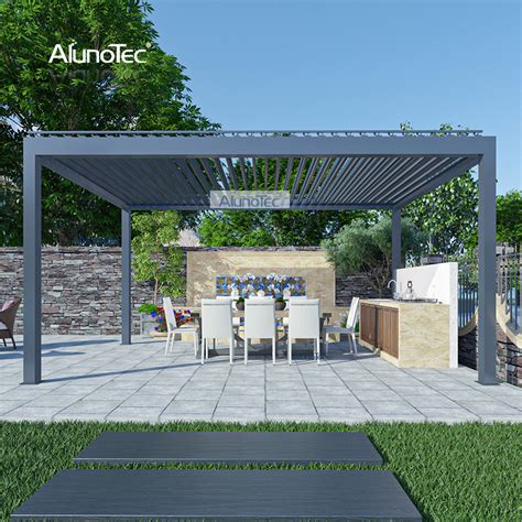 Toit De Pergola Persiennes Motoris Es Alunotec Couvertures De Pergola